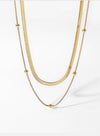 Two gold necklaces 
