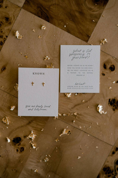 Deeply Known & Fully Loved Cross Earrings
