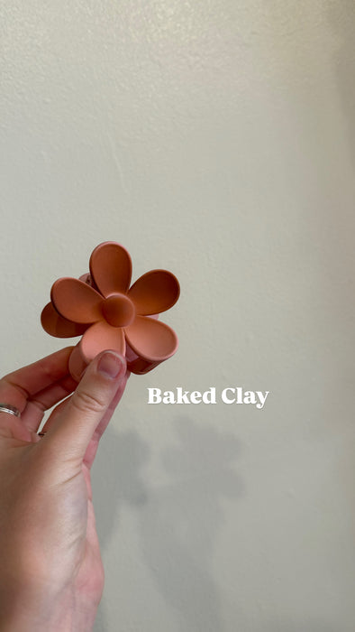Matte Flower Hair Claw Clip