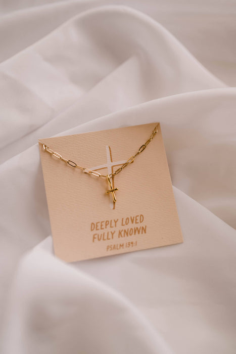 Psalm 139:1 Cross Necklace