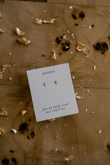 Deeply Known & Fully Loved Cross Earrings