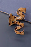 Brown decorative hair claw clip