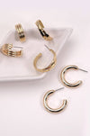 Gold hoop earrings 