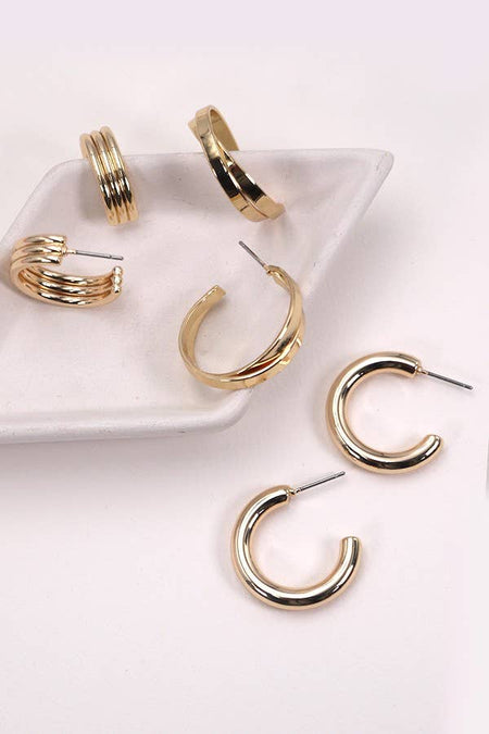 Gold hoop earrings 