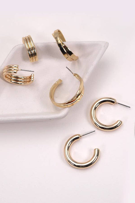 Gold hoop earrings 