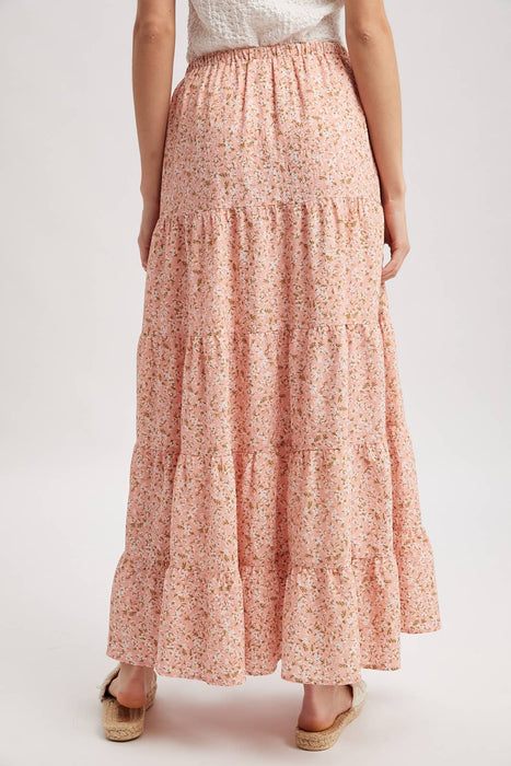 Wildflower Floral Tiered Maxi Skirt