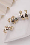 Gold spiral earrings 