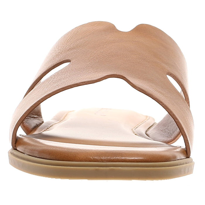 Beige sandal with open design 