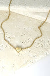 Gold heart-shaped pendant necklace 