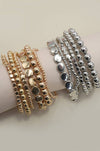 Gold and silver beaded bracelets 
