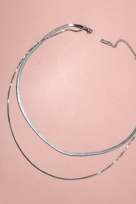 18K Gold Multi-Layer Herringbone Necklace