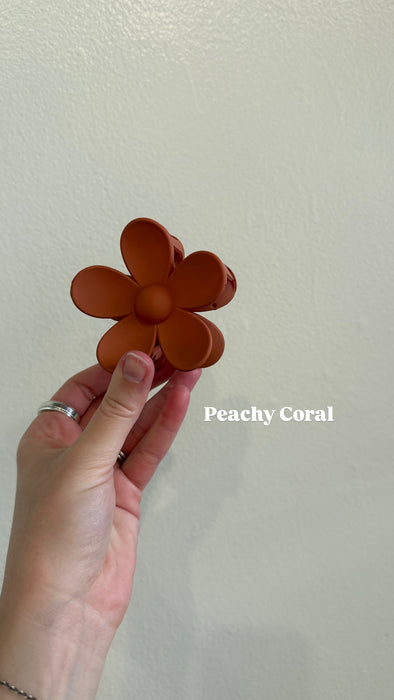 Matte Flower Hair Claw Clip