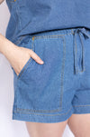 Blue denim shorts 