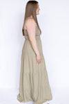Striped Smocked Tiered Maxi Dress