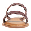 Brown sandal with braided straps 