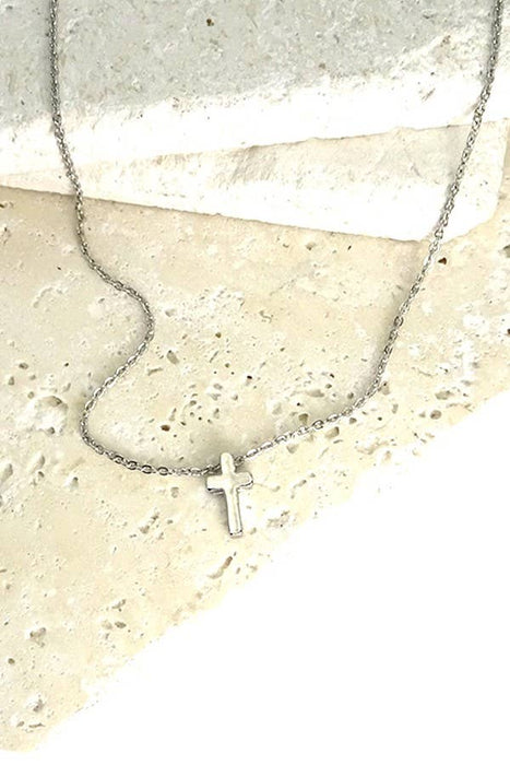 Silver cross necklace 