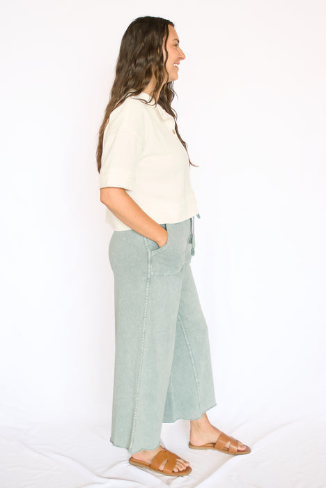 Henley Half Button Knit Top