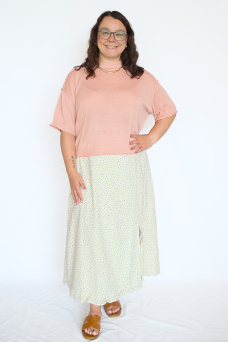 Lightweight Mock Neck Knit Sweater Top