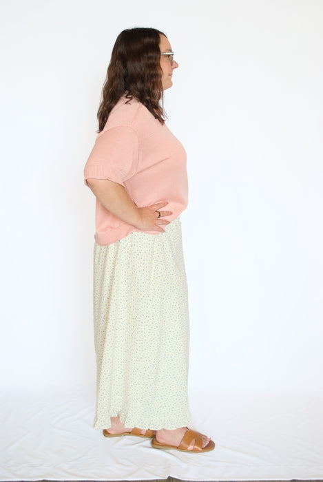 Lightweight Mock Neck Knit Sweater Top