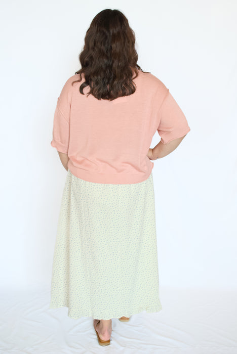 Lightweight Mock Neck Knit Sweater Top