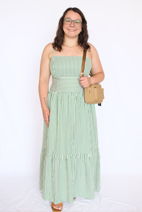 Striped Tiered Maxi Dress