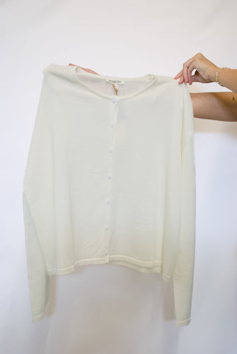 Lightweight Button-Up Sweater Cardigan