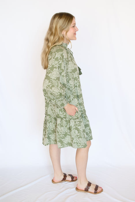 Floral Jacquard Mini Dress