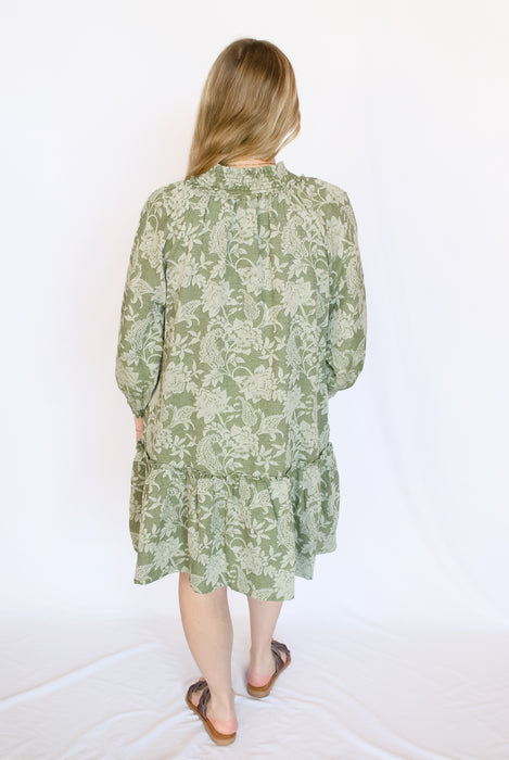 Floral Jacquard Mini Dress