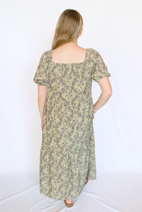 Fall Floral Midi Dress