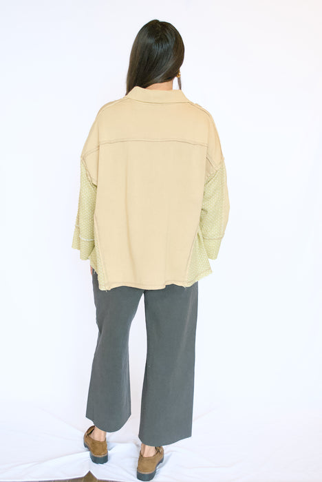 Polka Dot Washed Pullover
