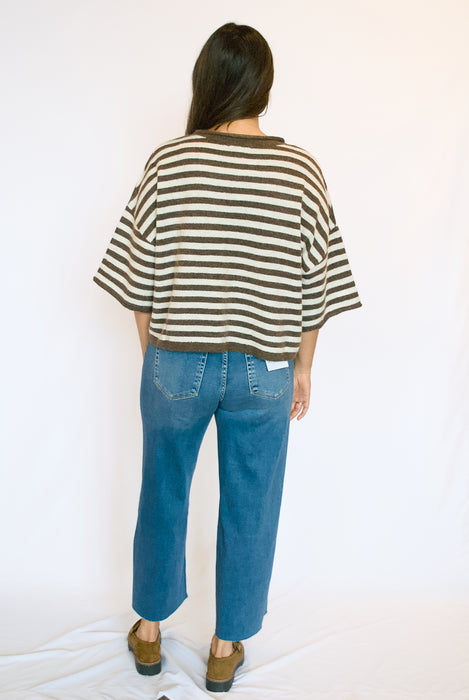 The Everyday Short Sleeve Stripe Cardigan