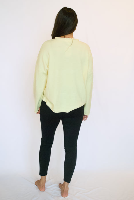 Henley Neck Knit Pullover Sweater