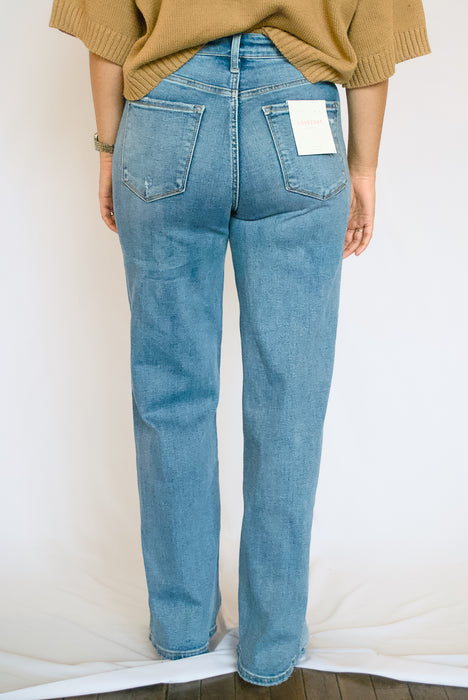 Super High Rise Baggy Wide Leg Jeans | Dark Wash Tummy Control Denim