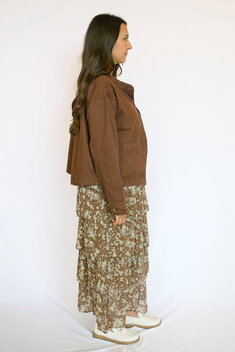 Floral Tiered Maxi Skirt