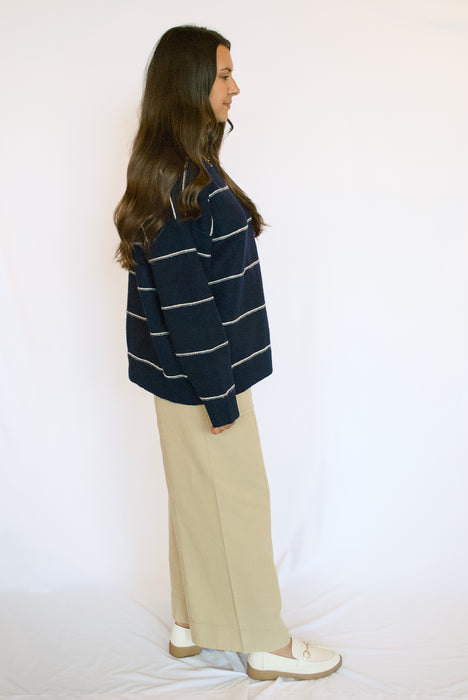 Striped Drop Shoulder Sweater