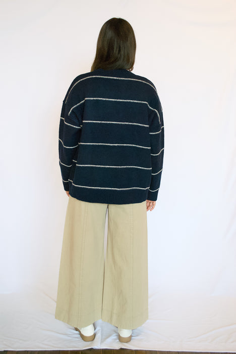 Striped Drop Shoulder Sweater