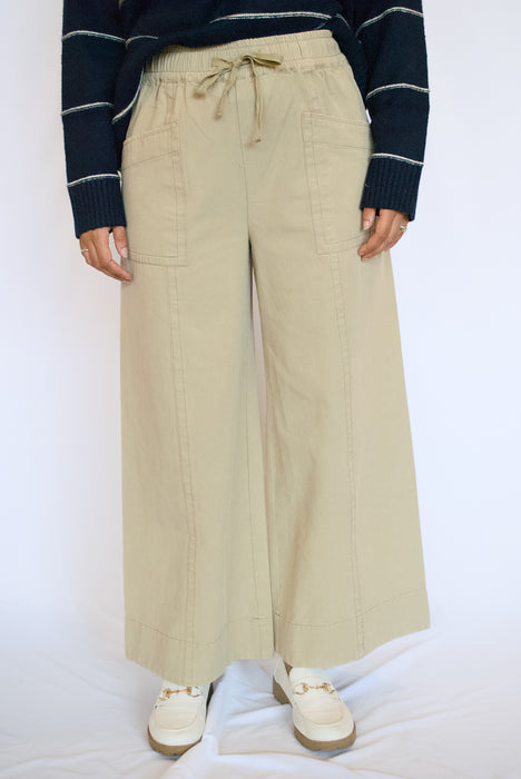 Mineral Wash Wide Leg Pants