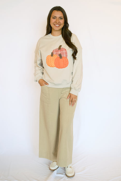 Fall Pumpkin Applique Sweatshirt
