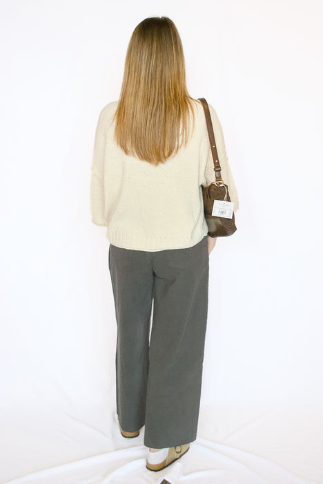Solid Dolman Sleeve Knit Top