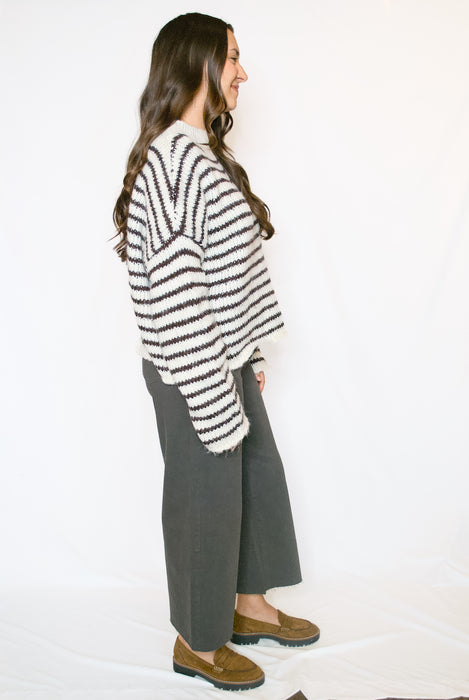 The Classic Stripe Mock Neck Sweater