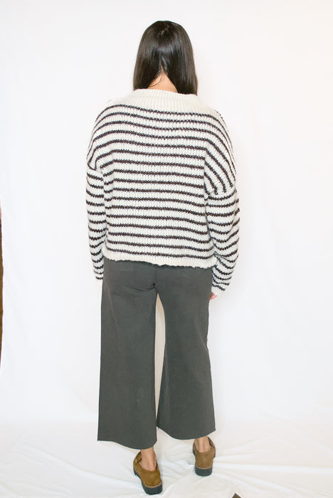 The Classic Stripe Mock Neck Sweater
