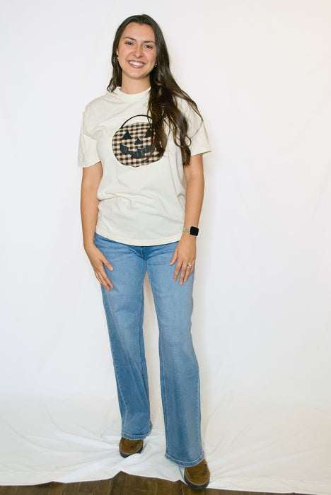 Plaid Pumpkin Halloween T-Shirt