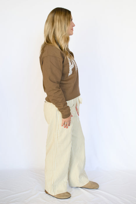 PRAY Embroidered Long Sleeve Sweatshirt