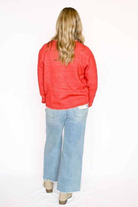 Fuzzy Ribbed Button Down Cardigan