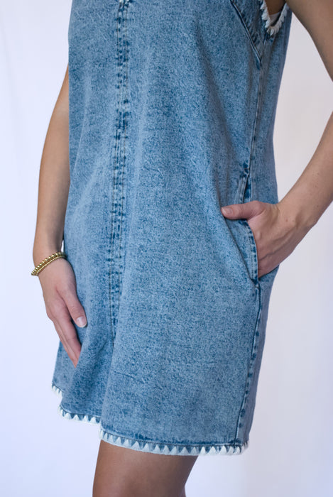 Blue denim dress 