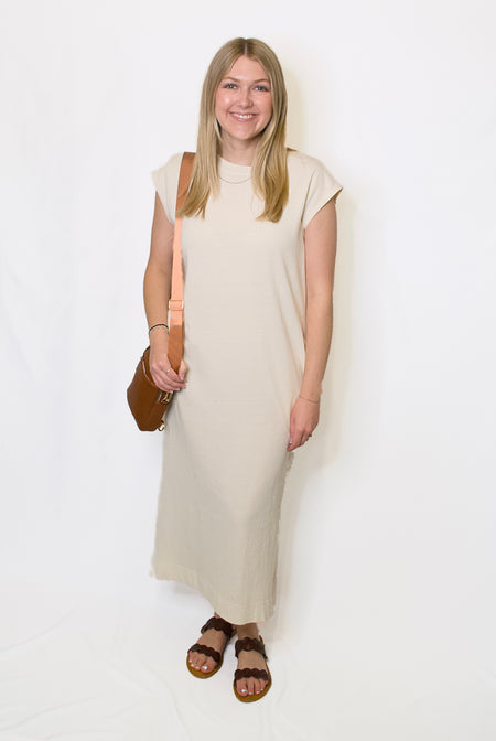 mineral wash white dress