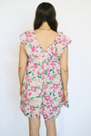 Woman wearing a floral dress 