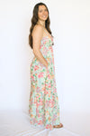 Woman wearing a floral dress 