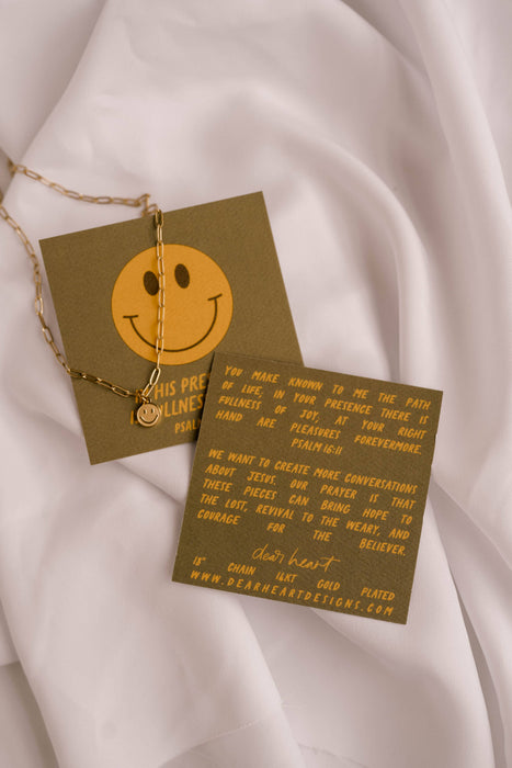 Psalm 16:11 Smiley Face Necklace
