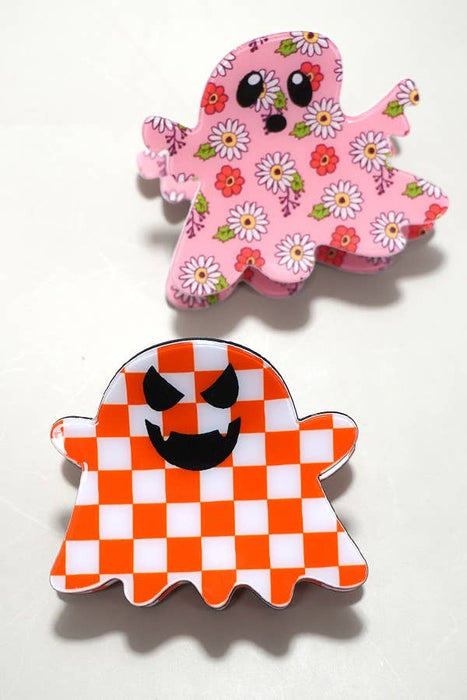 Halloween Ghost Hair Claw Clips